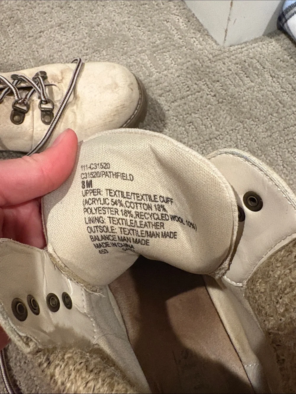 Cliffs by WHITE MOUNTAIN Cream and Tan Lace-Up Hiker Booties